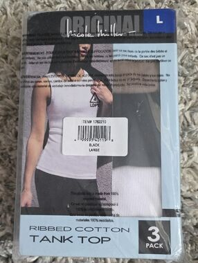 Nicole Miller Ribbed Cotton Tank Top-3 Pack